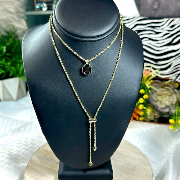 Kendra Scott Jewelry - Kendra Scott Necklace TEO bolo slider gold black
